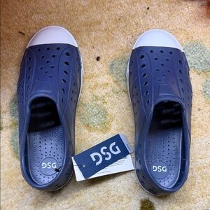 DSG Navy and White Kids Slip-On Water Shoes
